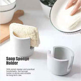 Diatom Mud Sink Caddy for Sponges and Scrubbers, Brown or Gray - Nook & Nest