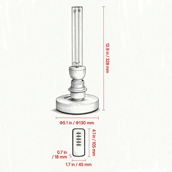 Experience a Cleaner Home with Our Portable UVC Lamp with Ozone Purifier - Nook & Nest