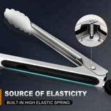 Stainless Steel Kitchen Tongs Set, Silver, 3 Pieces - Nook & Nest