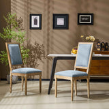 Slate Blue French Country Cane-Back Dining Chairs, Set of 2 - Nook & Nest