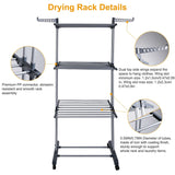 Foldable Laundry Drying Rack with Wheels - Nook & Nest
