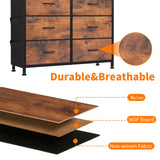 10-Drawer Dresser With Side Pocket & Hooks, Storage Cabinet With Wood Top For Bedroom Closet Organization - Nook & Nest