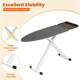 Adjustable Ironing Board – 7 Height Settings, 47×18″ Surface, Foldable - Nook & Nest