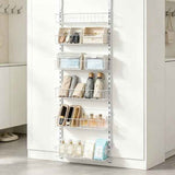 6-Tier Over-the-Door Pantry Organizer – Adjustable Baskets, No Drillin - Nook & Nest
