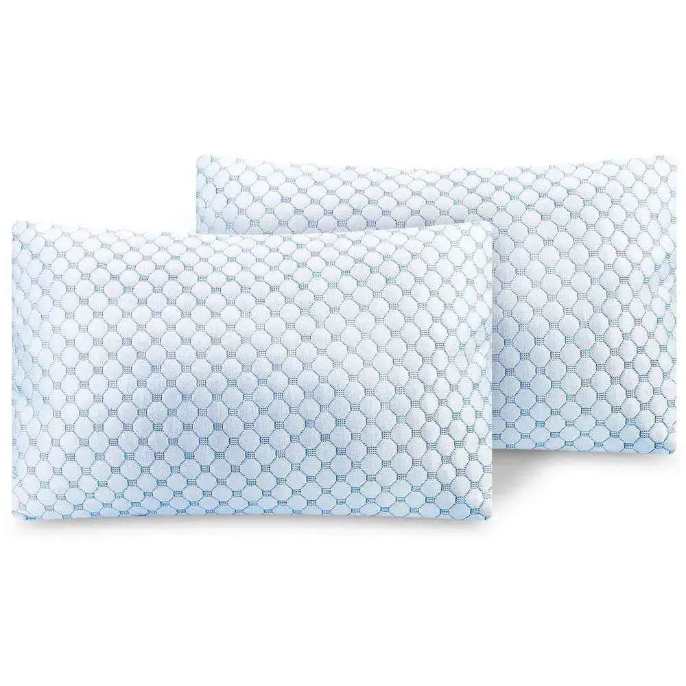 Stay Cool & Cozy: Cooling Gel Memory Foam Pillows (Set of 2) - Nook & Nest