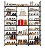 9-Tier Shoe Rack Organizer – Holds 55 Pairs, Space-Efficient Vertical - Nook & Nest