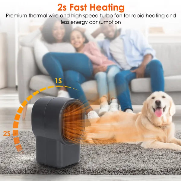 Portable Electric Space Heater - 400W Mini Desktop Fan Heater for Ultimate Comfort - Nook & Nest