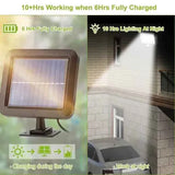 Motion Sensor Solar Wall Light – 100 LED, IP65 Waterproof, Black - Nook & Nest