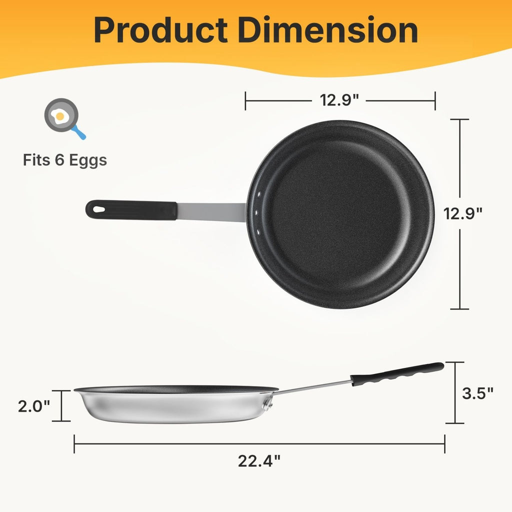 Ceramic Nonstick Frying Pan – Induction Compatible, Oven Safe, Dishwas - Nook & Nest