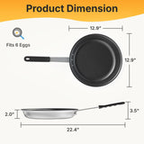 Ceramic Nonstick Frying Pan – Induction Compatible, Oven Safe, Dishwas - Nook & Nest