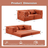 Orange Modular Floor Sofa, Configurable Sectional - Nook & Nest