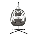 Hanging Egg Chair with Stand - Perfect for Indoor and Outdoor Relaxation - Nook & Nest