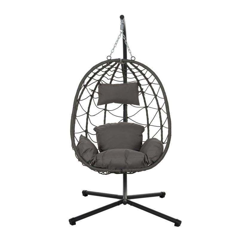 Hanging Egg Chair with Stand - Perfect for Indoor and Outdoor Relaxation - Nook & Nest