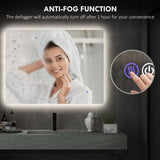 Backlit LED Bathroom Mirror, 1320 × 1030 mm - Nook & Nest