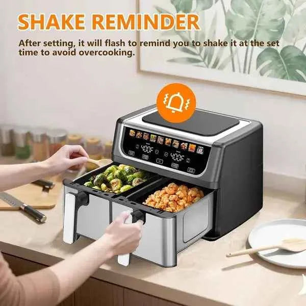 Transform Your Cooking with the Dual Basket Air Fryer 9.5 QT - Ultimate Meal Prep Solution - Nook & Nest