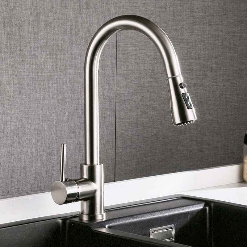 Brushed Stainless Steel Kitchen Faucet: Elevate Your Culinary Experience - Nook & Nest