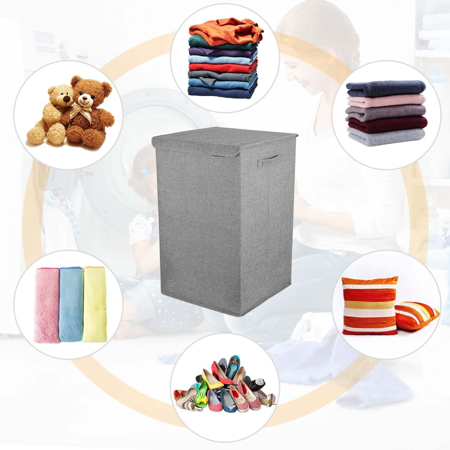 Ultimate Foldable Laundry Hamper with Lid – Keep Your Space Tidy & Organized - Nook & Nest
