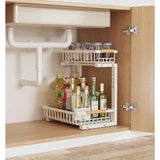 Black 2-Tier Under-Sink Pull-Out Organizer - Nook & Nest