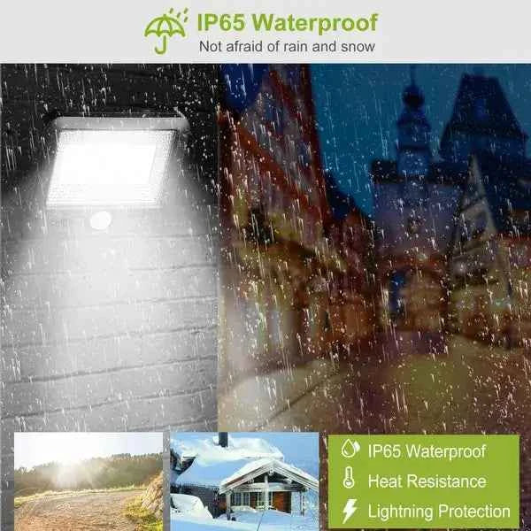 Enhance Your Outdoors with the Motion Sensor Solar Wall Light - 100 LED IP65 Waterproof - Nook & Nest