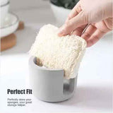 Diatom Mud Sink Caddy for Sponges and Scrubbers, Brown or Gray - Nook & Nest