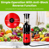1Pc Cold Press Juicer Machine 300W Electric Slow Masticating Juicer For Whole Vegetable And Fruit With Reverse Function 2 Containers Cleaning Brush Clear Marks Easy Cleaning Fedex Shipping - Nook & Nest