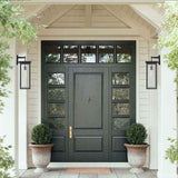 Black Solar Outdoor Wall Lights, Set of 2 - Nook & Nest