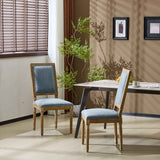 Slate Blue French Country Cane-Back Dining Chairs, Set of 2 - Nook & Nest
