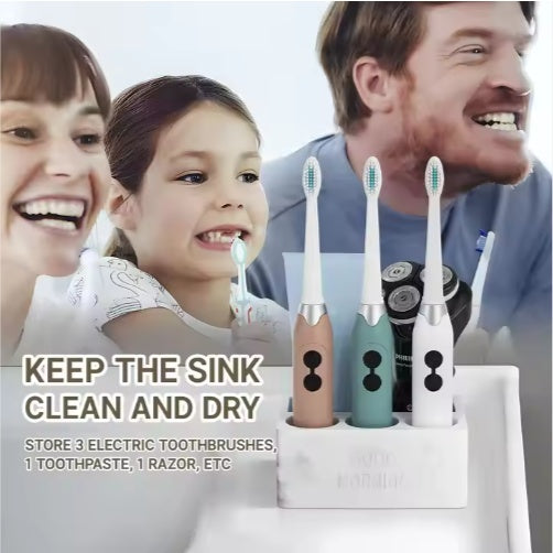 Toothpaste Holder Bathroom Counter Organizer For Electric Toothbrushes For Home Hotel - Nook & Nest