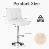 Square Cushion Bar Stool With Backrest - Nook & Nest