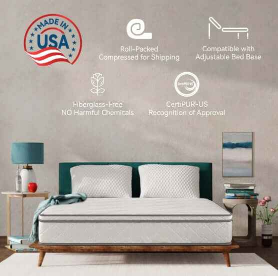Experience Unmatched Comfort with Our 10 Inch Hybrid King Mattress - Nook & Nest