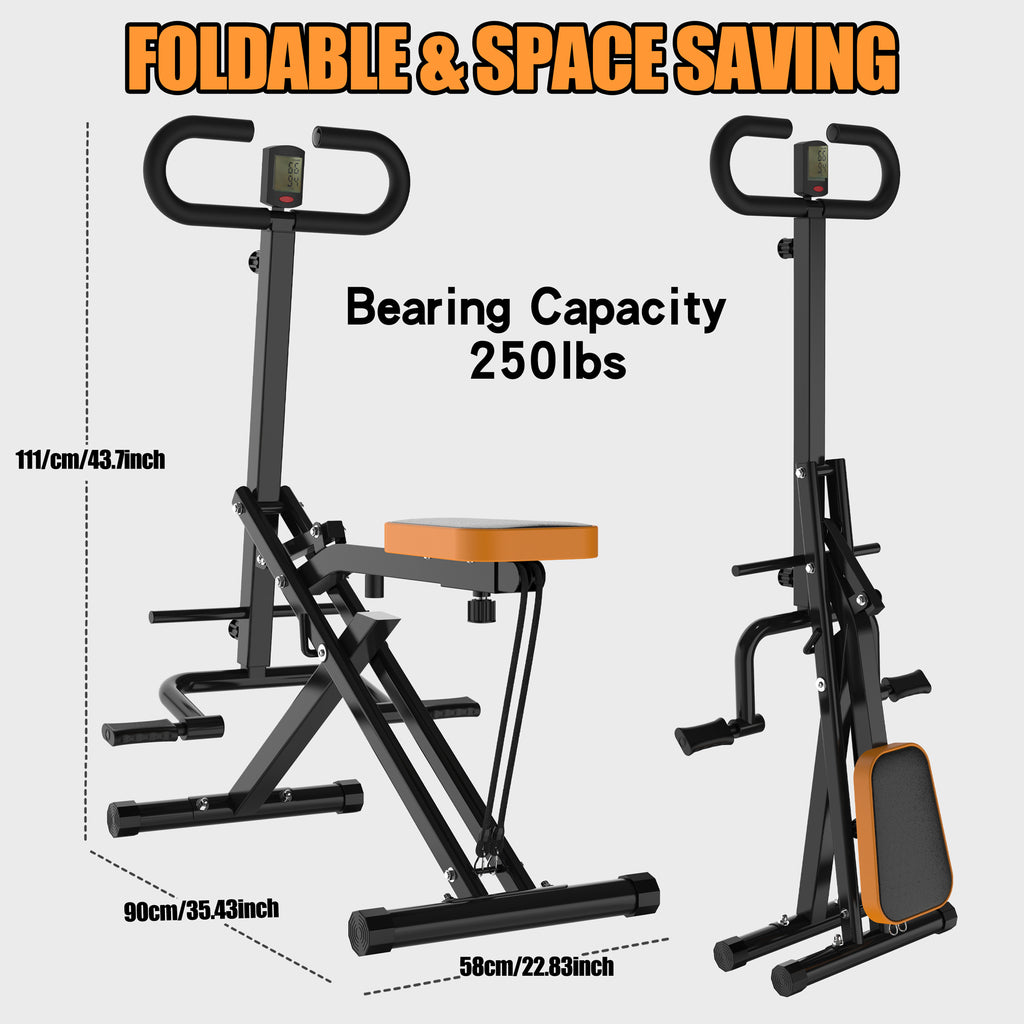 Squat Machine For Home, Assist Trainer For Glutes Workout Foldable With Resistance Bands, For Botty Glutes Butt Thighs, Ab Back Leg Press Hip Thrust For Home Gym Fitness-Black - Nook & Nest