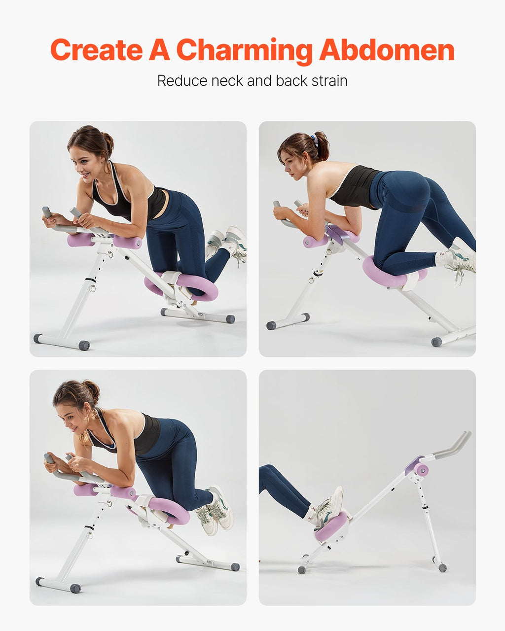 AB Workout Machine, Ab Workout Equipment At Home Gym, Core & Abdominal Trainers For Women, 330 Lbs Weight Capacity Strength Training Ab Cruncher, Foldable Adjustable Fitness Exerciser - Nook & Nest
