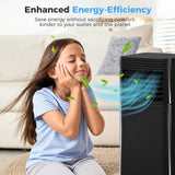 Black 8, 000 BTU Portable Air Conditioner, 3-in-1 - Nook & Nest