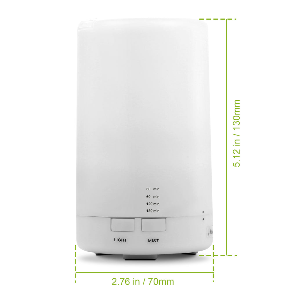Mini Cool Mist Humidifier with Timer and 7-Color Light - Nook & Nest