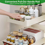 Pull-Out Spice Rack Organizer – 2-Piece Pack, S/M/L - Nook & Nest