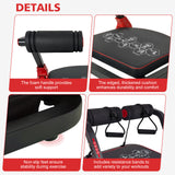 Ab Core Trainer Abdominal Machine For Home Gym With Resistance Bands Red - Nook & Nest