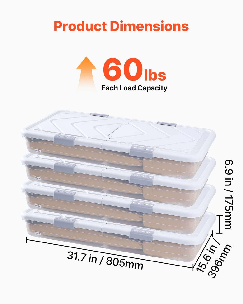 Maximize Your Space with Under Bed Storage Bins with Wheels – 4 Pack - Nook & Nest