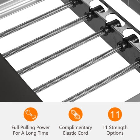 Extra Large Pilates Reformer - Multi-functional Home Fitness Equipment, 395lbs Capacity, With Dynamic Resistance Cords And Aerobic Rebounder, Improves Posture, Builds Strength, Reduces Stress, Black - Nook & Nest