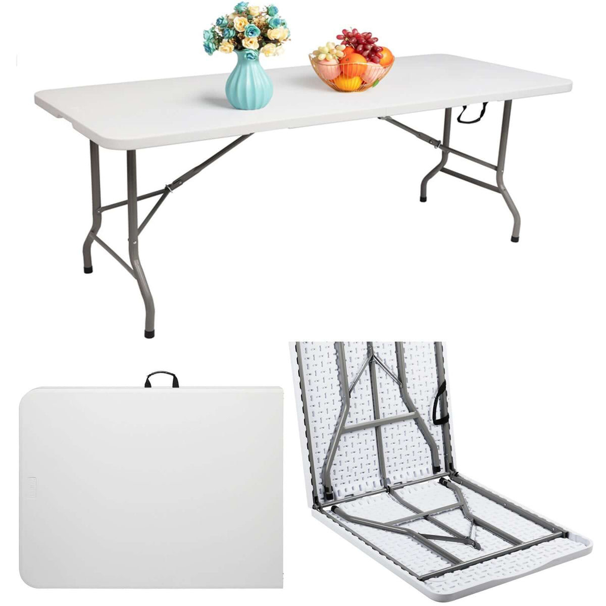 Versatile Portable Heavy Duty Folding Table - Perfect for Indoor & Outdoor Use - Nook & Nest