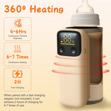 Portable Baby Bottle Warmer with 6 Temperature Settings - Nook & Nest