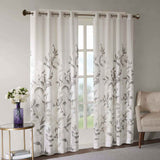 Grey Burnout Sheer Curtain Panel, 50 × 84 in - Nook & Nest