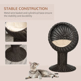 Coffee Elevated Cat Bed with Rotatable Pod - Nook & Nest
