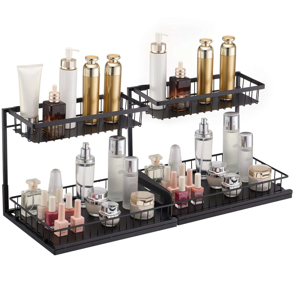Effortless Organization with Our 2-Tier Under Sink Organizer – 2 Pack - Nook & Nest