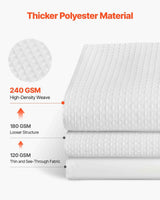 White Waffle Shower Curtain, 72 × 72 in, 240 GSM - Nook & Nest