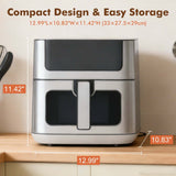 Air Fryer with Viewing Window – 6.7 QT, 8 Preset Modes, 180–400°F, Bru - Nook & Nest