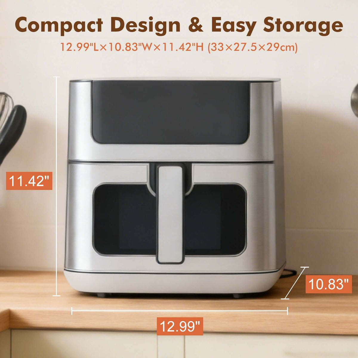 Experience Hassle-Free Cooking with the 6.7 QT Air Fryer with Viewing Window - Nook & Nest
