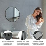 Black Circular Wall Mirror 20 Inches - Nook & Nest