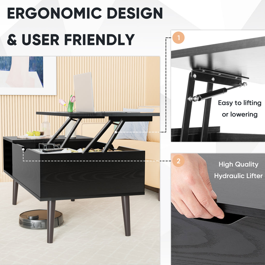 Enhance Your Space with Our Stylish Lift Top Coffee Table - Nook & Nest