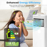 White 10, 000 BTU Portable Air Conditioner, 3-in-1 - Nook & Nest