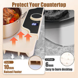 Food Warming Mat 23.6X15.8In 300W Fast Heating Electric Silicone Food Warmer With 14 Temp Levels 10Hrs Timer Settings Roll-Up Portable Hot Plates Heat Pad For Parties Buffet - Nook & Nest